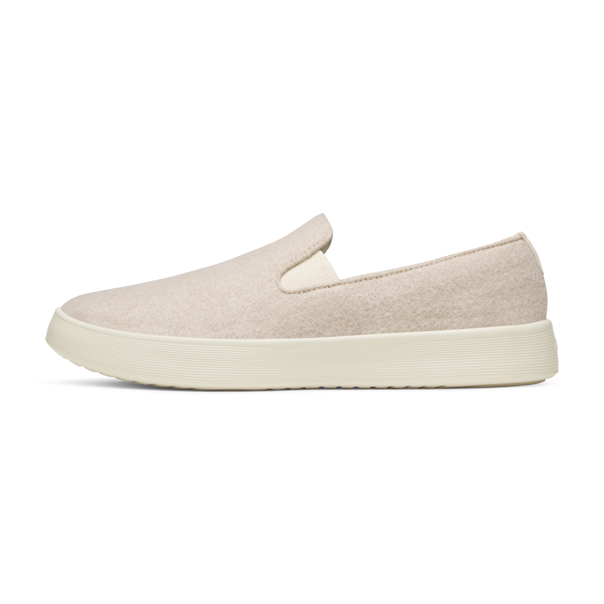 Men's Wool Cruiser Slip On - Rugged Beige (Stony Cream Sole)